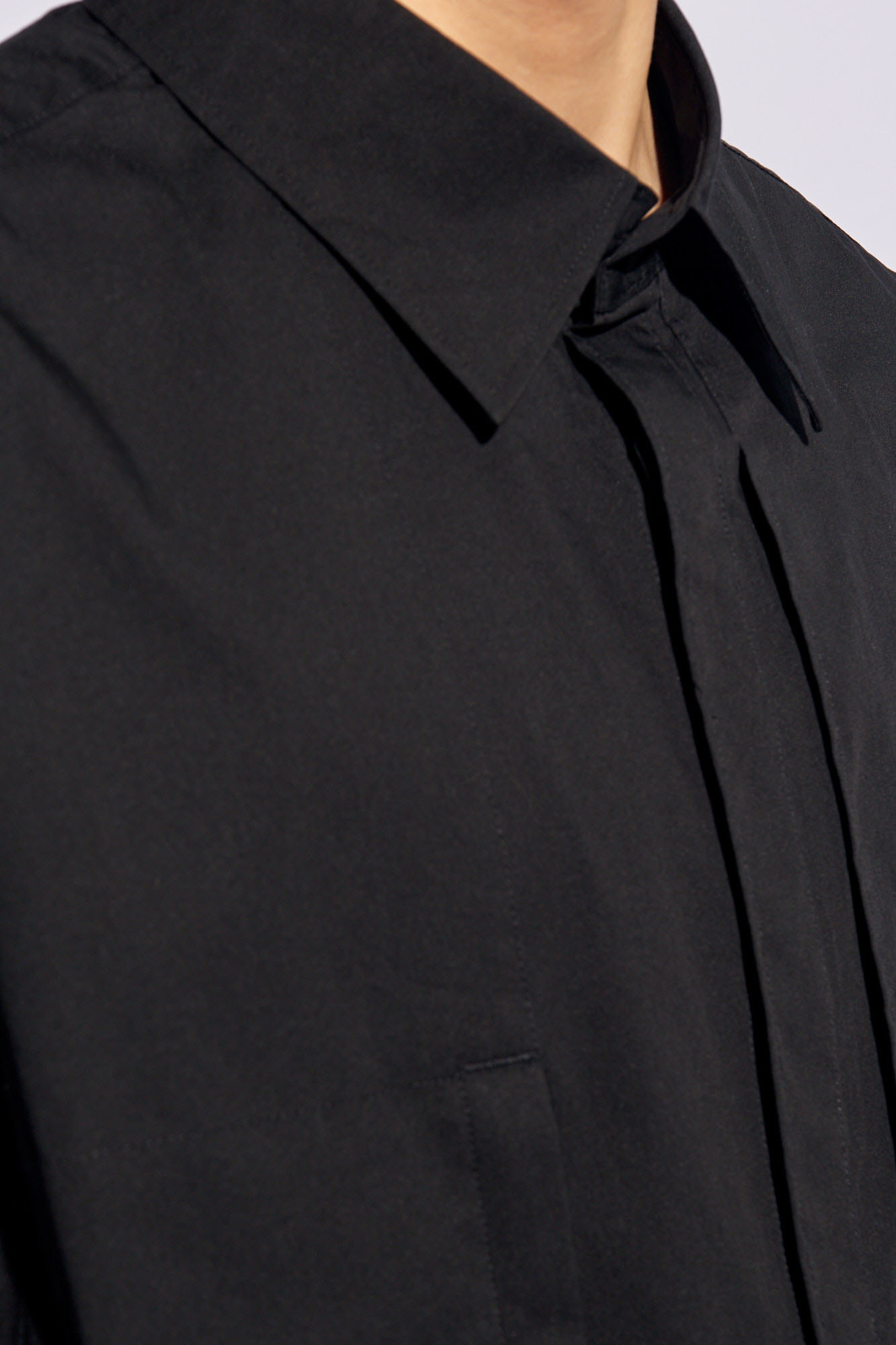 3 Yohji Yamamoto - Black Asymmetrical shirt Y - notched